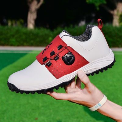 2023 new Cross-border supply new big yards golf shoes men leisure shoes breathable rotating spike shoes