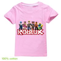 Robloxsชายหญิงเสื้อยืดเด็กแขนสั้นเสื้อผ้าผ้าฝ้ายT922 ฤดูร้อนสบายๆฝ้ายเสื้อการ์ตูน