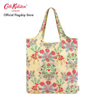 Cath Kidston Foldaway Shopper Showstopper Yellow Totebag กระเป๋าผ้า กระเป๋าผ้าสีเหลือง กระเป๋าผ้าลายดอกไม้ กระเป๋าแคทคิดสตัน