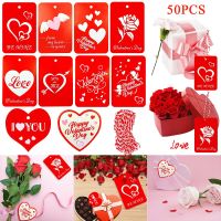 50Pcs Valentine Gift Tag Kraft Paper String Rectangle Gift Card Wrapping Label Hang Love Heart Wedding Party Supplies Decor 2022  Power Points  Switch