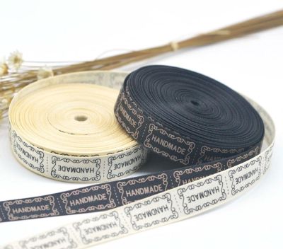 【LZ】﹍  Handmade Label Tags Fitas para Artesanato DIY Embalagem de Presente Cinto Costura Suprimentos de Tecido Materiais Decoração 13mm 6 Jardas