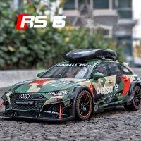 1/24ออดี้ RS6อัลลอยด์ Avant Station Wagon โมเดล Mobil Diecast Mainan Logam Mobil Olahraga Simulasi Suara Dan Cahaya Hadiah Anak-Anak