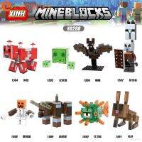 4.5เซนติเมตร Minecraft Minifigure อาคารบล็อกเมือกค้างคาวตุ๊กตาของเล่นสำหรับเด็กรูปการกระทำตกแต่งบ้านของขวัญสำหรับเด็กผู้ชายเข้ากันได้กับเลโก้