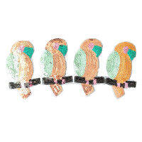 Birdsl แพทช์ขนาดใหญ่สำหรับเสื้อผ้า Animal Sequins Biker Badge ผ้าเย็บปักถักร้อย Sequined Patch สติกเกอร์เสื้อผ้า Christmas Gift