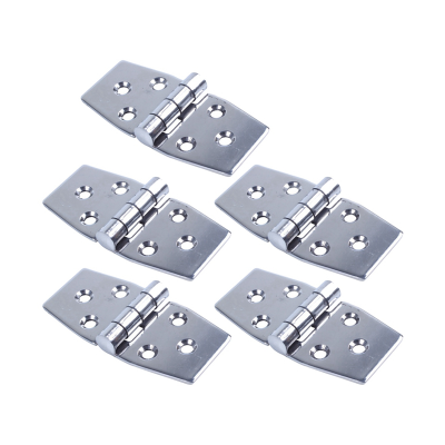 5 Piece Marine Stainless Steel Hinge Boat Hinge Chain Boat Hatch Compartment Hinges for 76 X 38 mm Accessories
