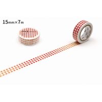 mt masking tape (15mmx7m) roll square red (MT01D499)/ เทปตกแต่งวาชิ (15mmx7m) ลาย roll square red แบรนด์ mt masking tape ประเทศญี่ปุ่น