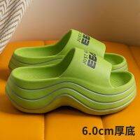 【July】 Thick-soled sandals and slippers women can outside summer 2023 new net red niche bath non-slip beach seaside