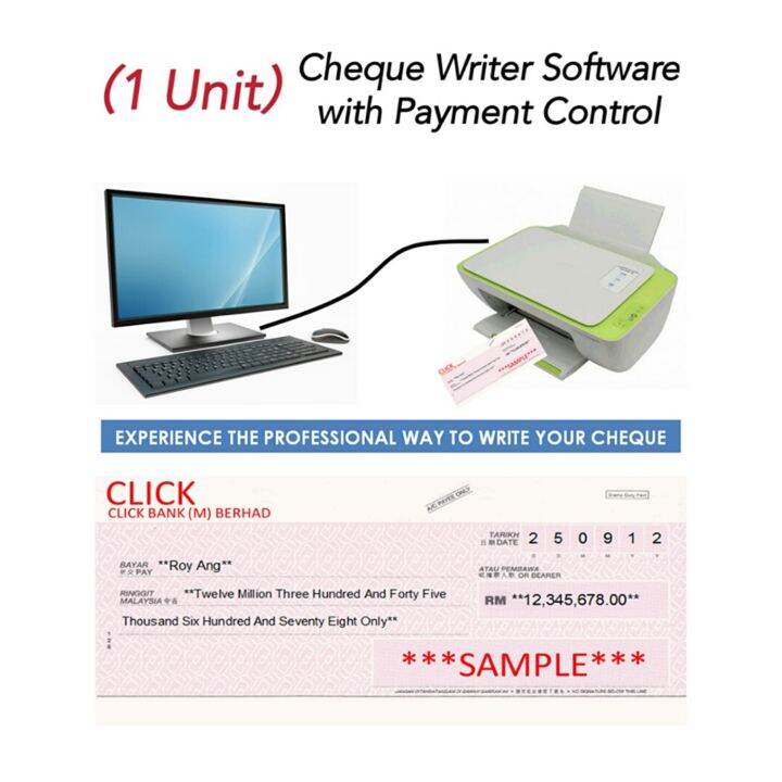 Cheque Writer Software with Payment Control N1.0 (1 Unit) Lazada