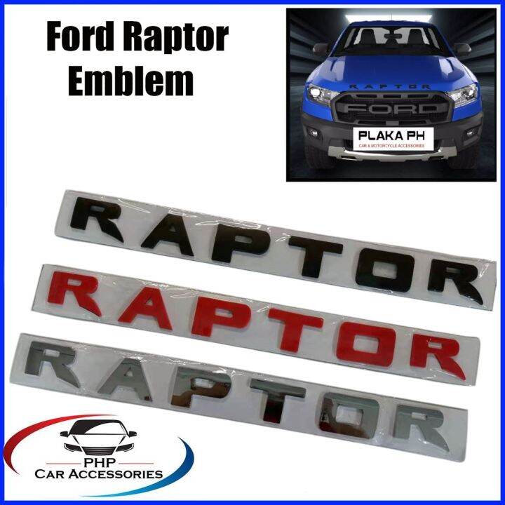 Ford Raptor logo Car Hood Emblem Sticker (Silver) Lazada PH