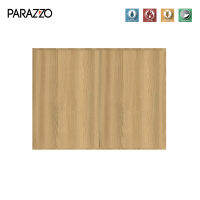 PARAZZO หน้าบานคู่ WPC รุ่น ENZO SERIES ขนาด 80x60ซม. สี Natural Oak มือจับบานเพ่ วัสดุไม้สังเคราะห์ กันน้ำ กันปลวก 100%