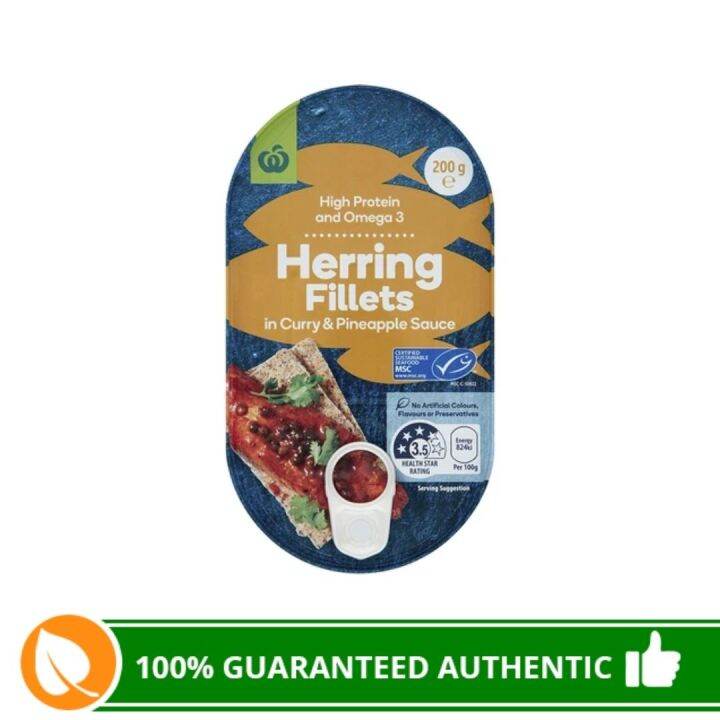Woolworths Herring Fillets in Curry & Pineapple Sauce 200g Lazada PH