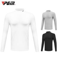 “：】、‘ PGM Men Winter Cashmere Bottom Shirt Golf Tennis Volleyball Clothing Warm Long Sleeve Polo T Shirts