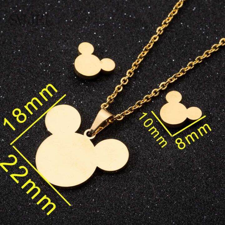 jdy6h-stainless-steel-necklaces-for-women-jewelry-mini-animal-rabbit-necklace-heart-beat-dog-paw-print-collier-femme-wholesale