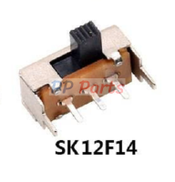 สวิทช์ Slide switch เลื่อน Toggle switch 3 ขา ขนาด 5.7x13mm #สวิทช์เลื่อน(3ขา,SK12F14) (1 ตัว)