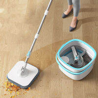 เครื่องมือทำความสะอาดในครัวเรือน Mops ถังม็อบหมุนแฮนด์ฟรีในครัวเรือน Mop ทำความสะอาดถังเดียว Mopping Artifact อัตโนมัติ Dry