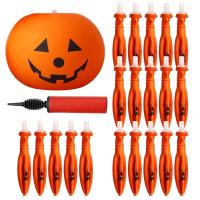 Pumpkin Balloon with Light Pumpkin LED Light up Balloons Halloween Punch Balloons Halloween Jack O Lantern Lights for Halloween Party Decor manner