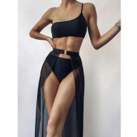 2022 Sexy Three Pieces Bikini Set Women Swimsuit And Beach Cover Up Skirt Swimwear Female Bathing Suits Beachwear Swimming Suit