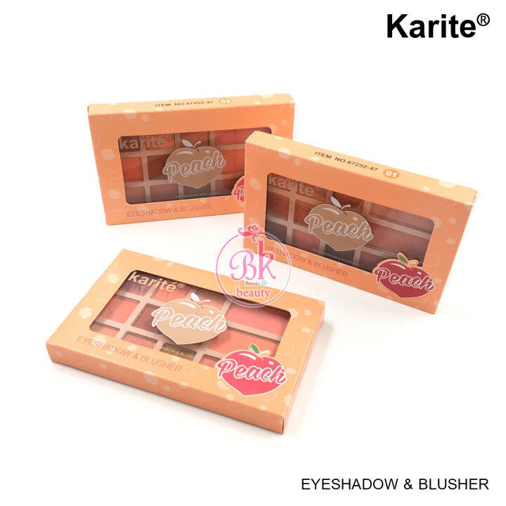 karite-อายแชโดว์-บลัชออน-พีช-nbsp-พาเลท-อายแชโดว์พาเลทท์-พาเลทอายแชโดว์-อายแชโดว์พร้อมบลัชออนในตลับเดียว-อายแชโดว์พาเลท