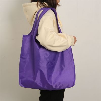 Fast Drop Shipping 2022 Portable Eco Friendly Folding Shopping Bag Reusable Shoulder Handbag for Travel Grocery Pocket Tote