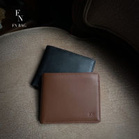 FN LEATHER BAG : กระเป๋าสตางค์หนังแท้ กระเป๋าสตางค์ผู้ชาย กระเป๋าสตางค์พับสั้น / Genuine leather wallet 1304-26057