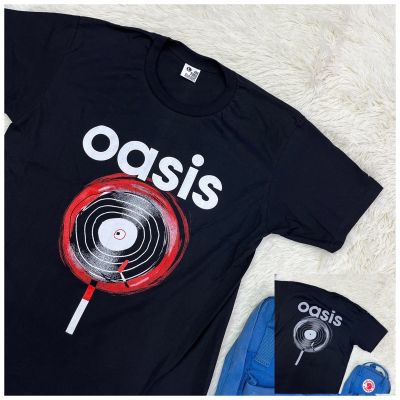 วงร็อค เสื้อวง Oasis. (OS.01) พิมพ์หน้า-หลัง เสื้อยืด