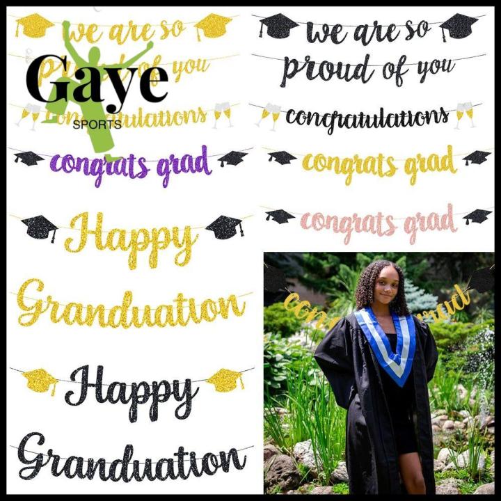 GS Trendy Garland Banner Graduation Ceremony 2023 Congratulation ...