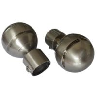 D20mm Curtain Rod Decorative Double Groove Ball Head Curtain Accessories Finials for Window Decoration