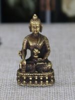 Archaize pure brass Medicine Buddha small statue