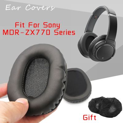 แผ่นรองหูเดิมสำหรับ MDR-ZX770BN MDR-ZX770AP MDR ZX770BN ZX770AP แผ่นรองหูฟังเปลี่ยนชุดหูฟังแผ่นรองหูหนัง PU