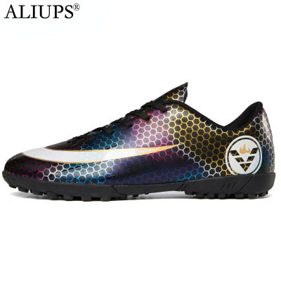 ALIUPS Men Women Turf Soccer Shoes Non-Slip Football Boots Kids Boys tf Long Spikes AG Soccer Cleats Sneakers size 33-45