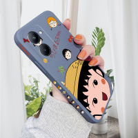 เคส PMP สำหรับ Realme 10เคส HP C33 Realme การ์ตูนอะนิเมะ Chibi Maruko-Chan เคสโทรศัพท์ผู้หญิงดีไซน์ด้านข้างลวดลายขอบสี่เหลี่ยมปลอกซิลิโคนน้ำเคสป้องกันทนแรงกระแทกกล้องคลุมทั้งหมด