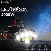 MAFSEUTไฟฉายคาดหัว ไฟ LED 8 ดวง, แสงสีแดง, IPX4 กันน้ำ 8 โหมด เหมาะสำหรับวิ่งกลางแจ้ง ล่าสัตว์ เดินป่า และอุปกรณ์ตั้งแคมป์ ไฟฉายคาดหัวแท้  ไฟฉายคาดหัวแรงสูง