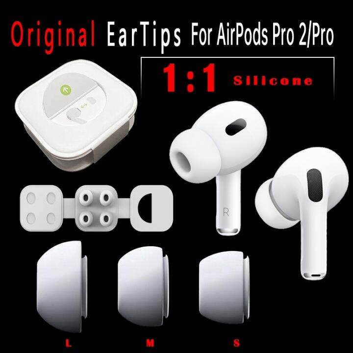 【HOT】 Original Silicone Earphone Ear Cushion For Apple Airpods Pro 2