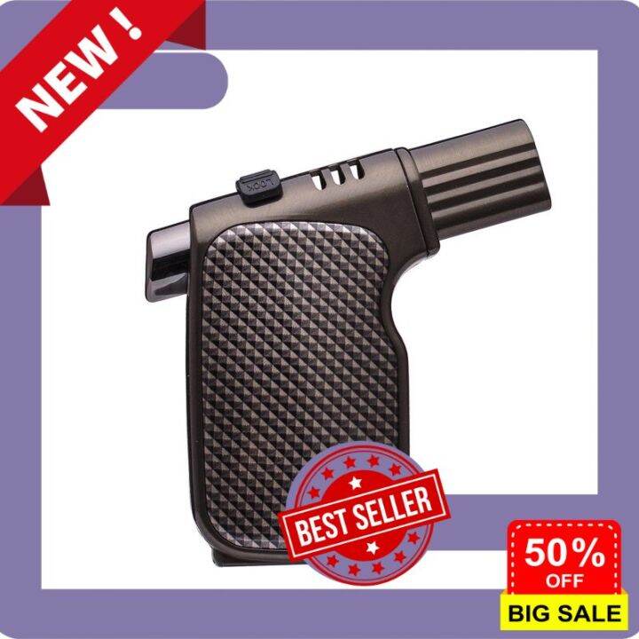 ไฟแช็คเท่ๆ Gun Torch Lighter Quadruple 4 Jet Flame Refillable Butane