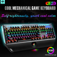 แตก K98โลหะวิศวกรรมแป้นพิมพ์แกนสีเขียว USB สาย RGB เปล่งแสงคอมพิวเตอร์เกมแป้นพิมพ์ผู้ผลิต