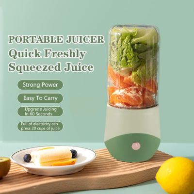 500ML Electric Juicer Blender Mini Portable Smoothie Fruit Juicer Machine USB Wireless Rechargeable Home Food Processor Mixers