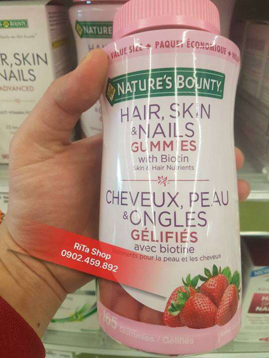 Kẹo Dẻo Đẹp Da Nature's Bounty Hair Skin Nails Gummies With Biotin- 220 Viên Kẹo Dẻo Đẹp Da Nature's Bounty Hair Skin Nails Gummies With Biotin- 220 Viên