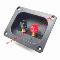 1pc ABS Connecting Box 2 Positions Rectangular Audio Speaker Wiring Terminal Clip with Copper Red Black Binding Post