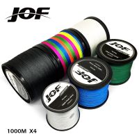 JOF 1000เมตรเอ็นตกปลาถัก4เส้นม้วนเชือกประมงสายปลาคาร์พสายเบ็ดตกปลา10 -80LB น้ำเค็ม9สี