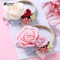 [COD] Cross-border new childrens headwear hair accessories handmade fabric splicing head flower seamless nylon baby hairband