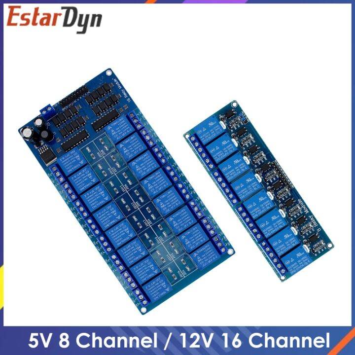 5V 8 Channel 12V 16 Channel Relay Module สําหรับ arduino ARM PIC AVR ...