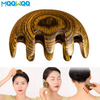 Gua Sha-Peine De Madera Piezas Para Masaje Corporal,Masajeador De Abedul Natural,Herramientas De Acuón Para Cabeza,Cuero Cabelludo,ใบหน้า,1 Unidad