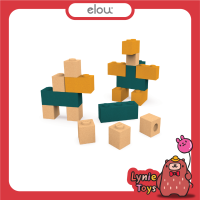 Elou ของเล่นไม้ บล็อก 18 ชิ้น Block 18