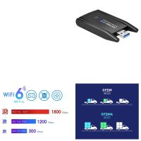 1PC Dual Band 2.4G/5Ghz Wifi 6 USB Adapter Wireless Wi-Fi Dongle Network Card For Windows 10/11  USB Network Adapters