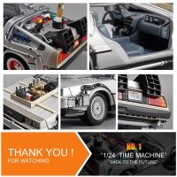 ‘；。】’ Kakbeir 1:24 Diecast Alloy Model Car DMC-12 Delorean Back To The Future Time Machine Metal Toy Car For Kid Toy Gift Collection