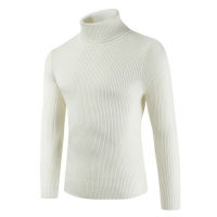 Autumn and Winter 2023 New Mens Turtleneck Pullover Casual Solid Color Sweater Turtleneck Sweater Knitwear