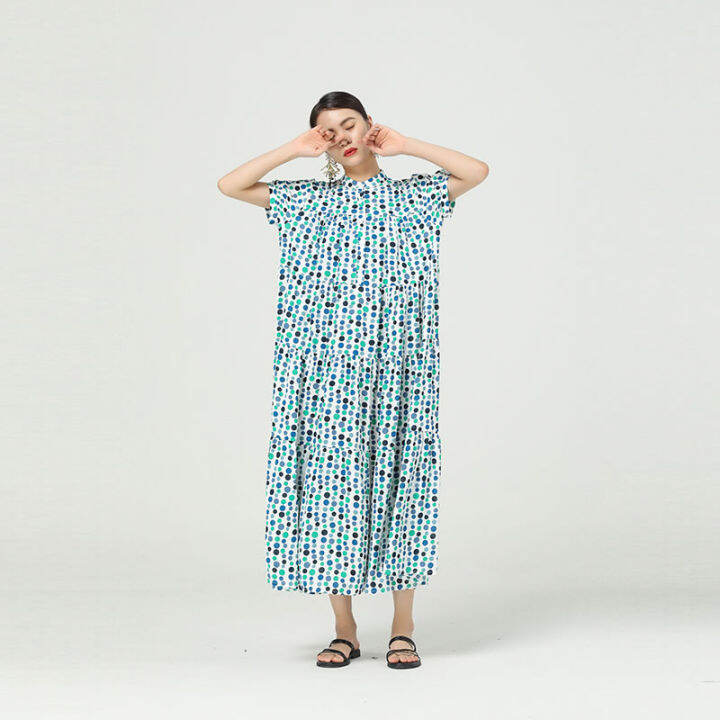 xitao-dress-fashion-women-loose-printed-casual-shirt-dress