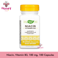 Natures Way, Niacin, B3, 100 mg, 100 Capsules