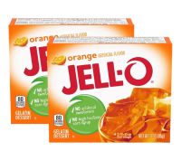 JELL-O Orange เจลโอ ผงวุ้นเจลาตินสำเร็จรูป กลิ่นส้ม 85g. (แพคคู่)