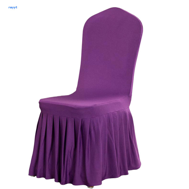 ghj-ผ้าคลุมเก้าอี้ยืดได้ชายเสื้อมีความยืดหยุ่นสูงผ้ายืดคลุมติดตั้งได้ง่ายสำหรับอาหารค่ำพิธีประชุม